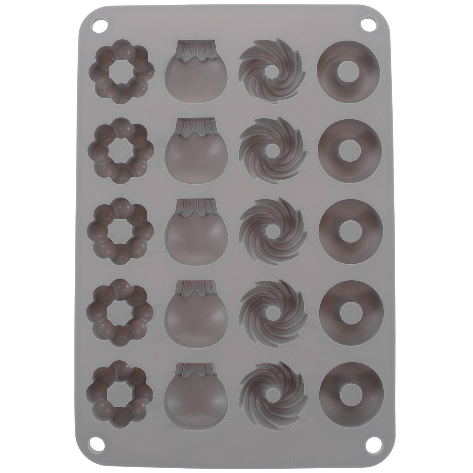 Donut Mold Silicone - قالب سيليكون صغير لصنع الدونات بالشوكولاتة،
